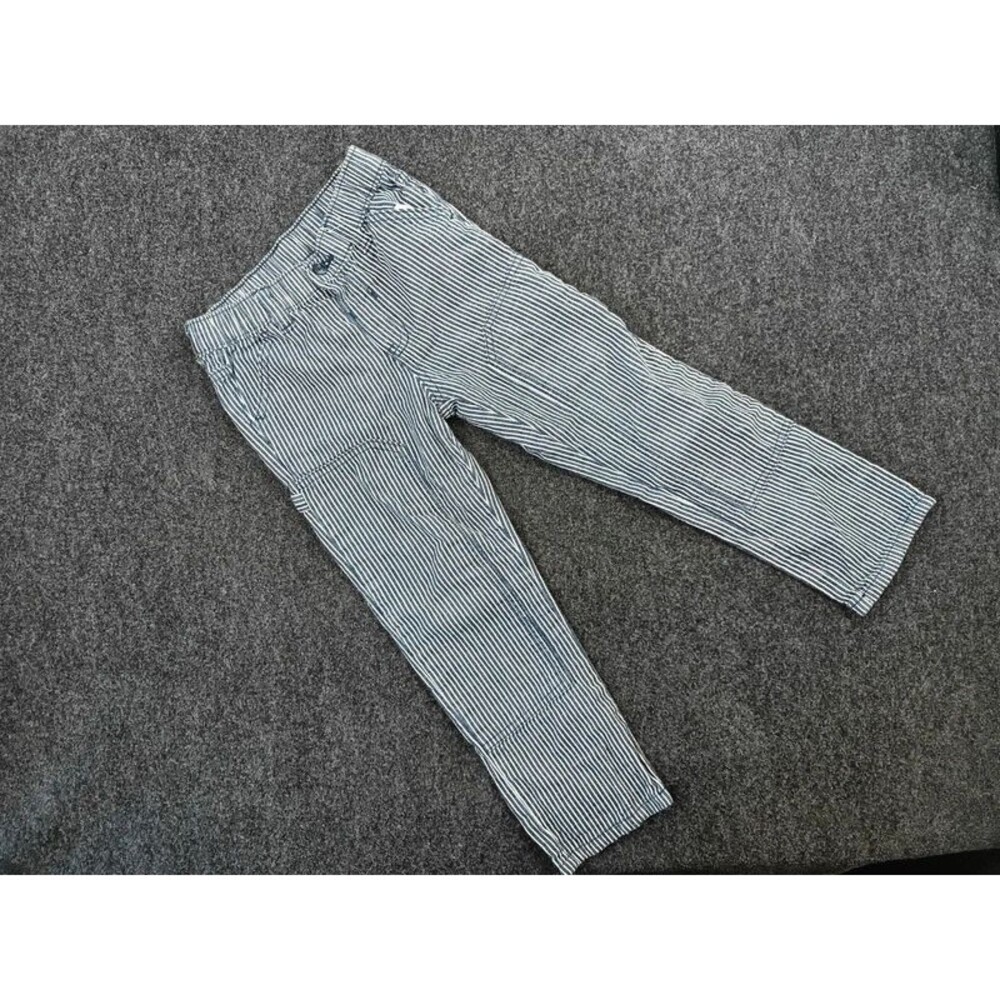 Old Navy Toddler Boys 5T Hickory Railroad Stripe Carpenter Utility Pants